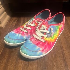 BOBS from Skechers Tie-Dye Sneakers - Pink, Blue, Yellow